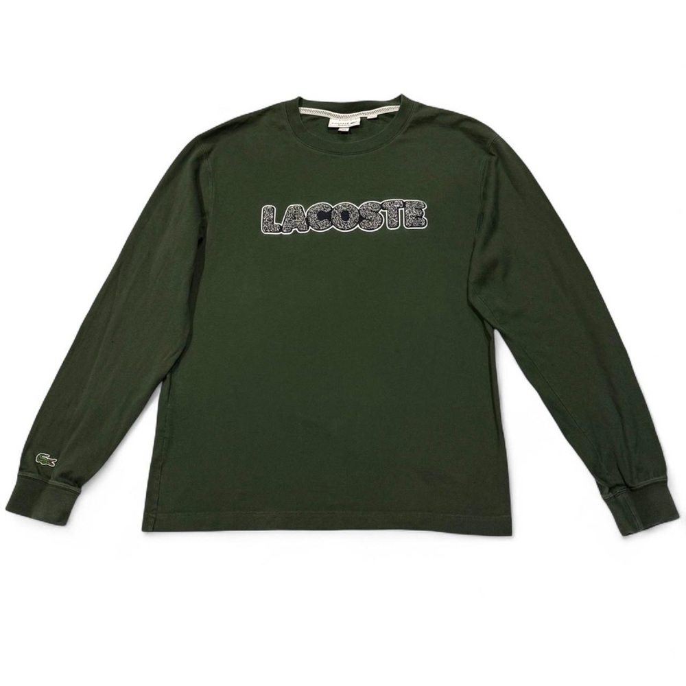 Lacoste Green Long Sleeve Relaxed Fit Shirt Size Small (S) 100% Cotton - RARE